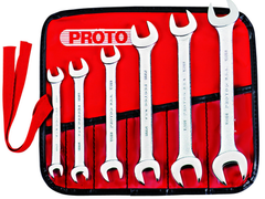 Proto® 6 Piece Satin Metric Open-End Wrench Set - Benchmark Tooling