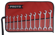 Proto® 11 Piece Full Polish Metric Angle Open-End Wrench Set - Benchmark Tooling