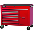 Proto® 450HS 50" Workstation - 8 Drawer & 2 Shelves, Red - Benchmark Tooling