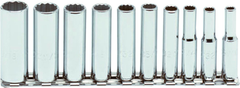 Proto® 1/4" Drive 10 Piece Deep Socket Set - 12 Point - Benchmark Tooling