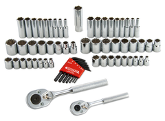 Proto® 1/4" & 3/8" Drive 63 Piece Socket Set- 6 & 12 Point- Tools Only - Benchmark Tooling