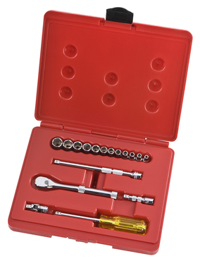 Proto® 1/4" Drive 17 Piece Metric Socket, Combination Set - 6 Point - Benchmark Tooling