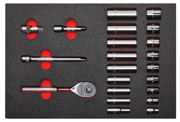 Proto® Foam Tray for Tool Set J52136 with Classic Pear Head Ratchet- 11x16" - Benchmark Tooling