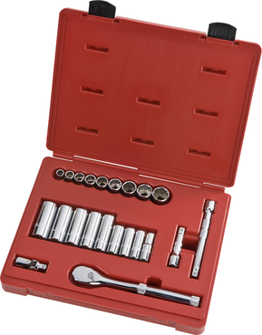 Proto® 3/8" Drive 22 Piece Socket Set - 12 Point - Benchmark Tooling