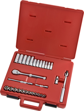 Proto® 3/8" Drive 29 Piece Metric Socket, Combination Set - 6 Point - Benchmark Tooling