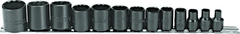 Proto® 3/8" Drive 13 Piece Black Oxide Socket Set - 12 Point - Benchmark Tooling