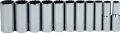 Proto® 1/2" Drive 11 Piece Deep Socket Set - 12 Point - Benchmark Tooling