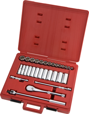 Proto® 1/2" Drive 30 Piece Socket Set - 12 Point - Benchmark Tooling