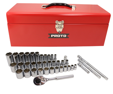 Proto® 3/8" & 1/2" Drive 39 Piece Combination Socket Set- 6 Point - Benchmark Tooling