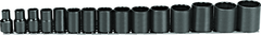 Proto® 1/2" Drive 15 Piece Black Oxide Socket Set - 12 Point - Benchmark Tooling