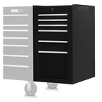 Proto® 550S Side Cabinet - 6 Drawer, Gloss Black - Benchmark Tooling