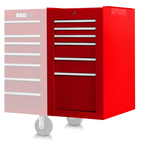 Proto® 550S Side Cabinet - 6 Drawer, Gloss Red - Benchmark Tooling