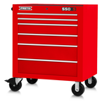 Proto® 550S 34" Roller Cabinet - 6 Drawer, Gloss Red - Benchmark Tooling