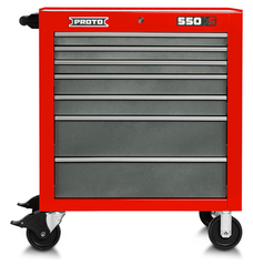 Proto® 550S 34" Roller Cabinet - 7 Drawer, Safety Red and Gray - Benchmark Tooling