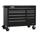 Proto® 550E 50" Front Facing Power Workstation w/ USB - 10 Drawer, Gloss Black - Benchmark Tooling