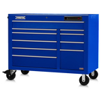 Proto® 550E 50" Front Facing Power Workstation w/ USB - 10 Drawer, Gloss Blue - Benchmark Tooling
