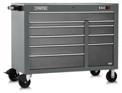 Proto® 550E 50" Power Workstation - 10 Drawer, Dual Gray - Benchmark Tooling
