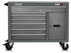 Proto® 550S 50" Workstation - 7 Drawer & 1 Shelf, Dual Gray - Benchmark Tooling