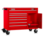 Proto® 550S 50" Workstation - 7 Drawer & 1 Shelf, Gloss Red - Benchmark Tooling