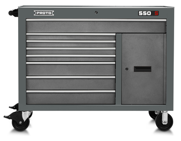 Proto® 550S 50" Workstation - 8 Drawer & 1 Shelf, Dual Gray - Benchmark Tooling