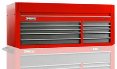 Proto® 550S 66" Top Chest - 10 Drawer, Safety Red and Gray - Benchmark Tooling