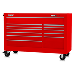 Proto® 550S 66" Workstation - 12 Drawer, Gloss Red - Benchmark Tooling