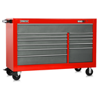 Proto® 550S 66" Workstation - 12 Drawer, Safety Red and Gray - Benchmark Tooling