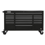 Proto® 550E 67" Front Facing Power Workstation w/ USB - 18 Drawer, Gloss Black - Benchmark Tooling