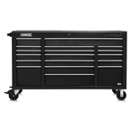 Proto® 550E 67" Front Facing Power Workstation w/ USB - 18 Drawer, Dual Black - Benchmark Tooling