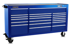 Proto® 550S 78" Workstation - 20 Drawer, Gloss Blue - Benchmark Tooling