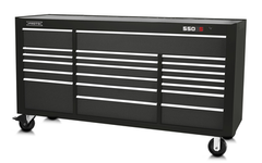 Proto® 550S 78" Workstation - 20 Drawer, Dual Black - Benchmark Tooling