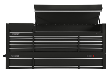 Proto® 550S 88" Top Chest - 15 Drawer, Gloss Black - Benchmark Tooling