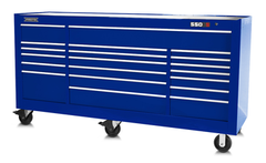 Proto® 550S 88" Workstation - 18 Drawer, Gloss Blue - Benchmark Tooling