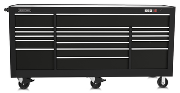 Proto® 550S 88" Workstation - 20 Drawer, Gloss Black - Benchmark Tooling