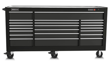 Proto® 550S 88" Workstation - 22 Drawer, Dual Black - Benchmark Tooling