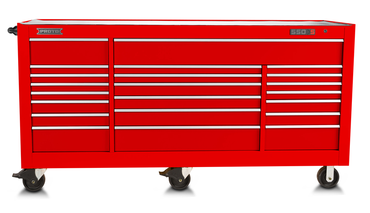 Proto® 550S 88" Workstation - 22 Drawer, Gloss Red - Benchmark Tooling