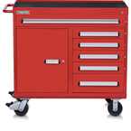 Proto® 560S 45" Workstation- 6 Drawer & 1 Shelf- Gloss Red - Benchmark Tooling