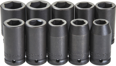 Proto® 3/4" Drive 10 Piece Impact Socket Set - 6 Point - Benchmark Tooling