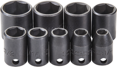 Proto® 3/8" Drive 9 Piece Impact Socket Set - 6 Point - Benchmark Tooling