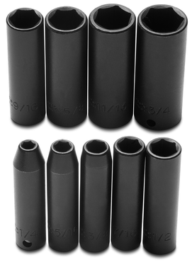 Proto® 3/8" Drive 9 Piece Deep Impact Socket Set - 6 Point - Benchmark Tooling