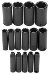 Proto® 3/8" Drive 15 Piece Deep Impact Socket Set - 6 Point - Benchmark Tooling