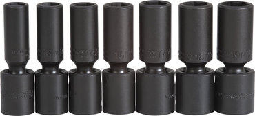 Proto® 1/2" Drive 7 Piece Deep Metric Universal Impact Socket Set - 6 Point - Benchmark Tooling