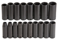 Proto® 1/2" Drive 18 Piece Deep Impact Socket Set - 6 Point - Benchmark Tooling