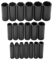 Proto® 3/8" Drive 19 Piece Metric Deep Impact Socket Set - 6 Point - Benchmark Tooling