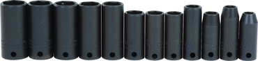 Proto® 3/8" Drive 12 Piece Metric Thin Wall Deep Impact Socket Set - 6 Point - Benchmark Tooling