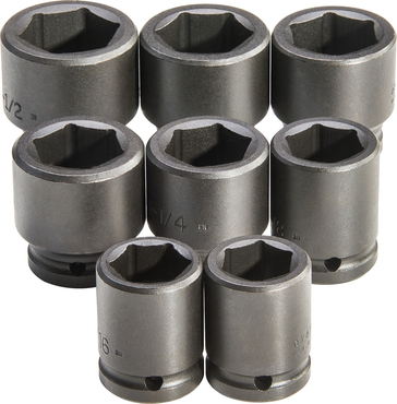 Proto® 3/4" Drive 8 Piece Impact Socket Set - 6 Point - Benchmark Tooling