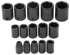 Proto® 1/2" Drive 15 Piece Impact Socket Set - 6 Point - Benchmark Tooling