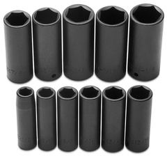 Proto® 1/2" Drive 11 Piece Deep Impact Socket Set - 6 Point - Benchmark Tooling