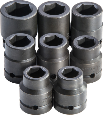 Proto® 1" Drive 8 Piece Impact Socket Set - 6 Point - Benchmark Tooling