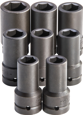 Proto® 1" Drive 8 Piece Deep Impact Socket Set - 6 Point - Benchmark Tooling